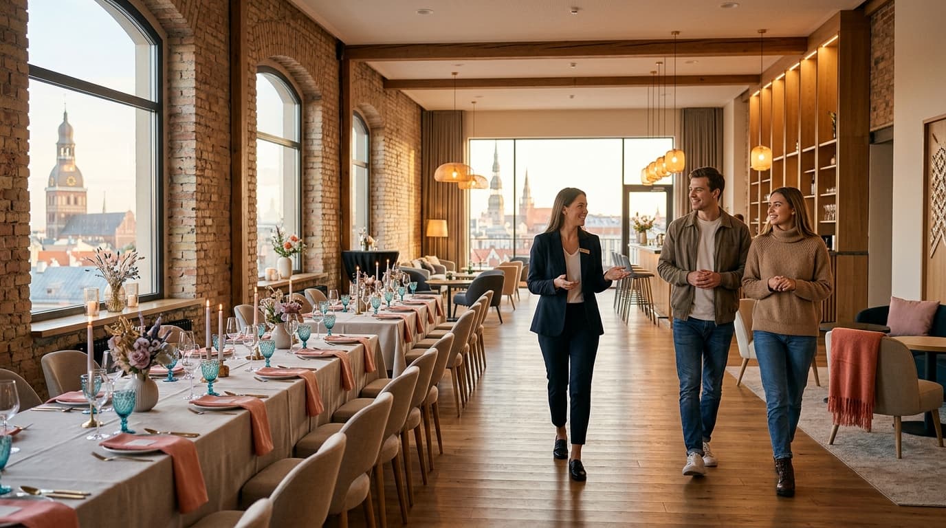 Stylish venue for an adult birthday celebration in Riga